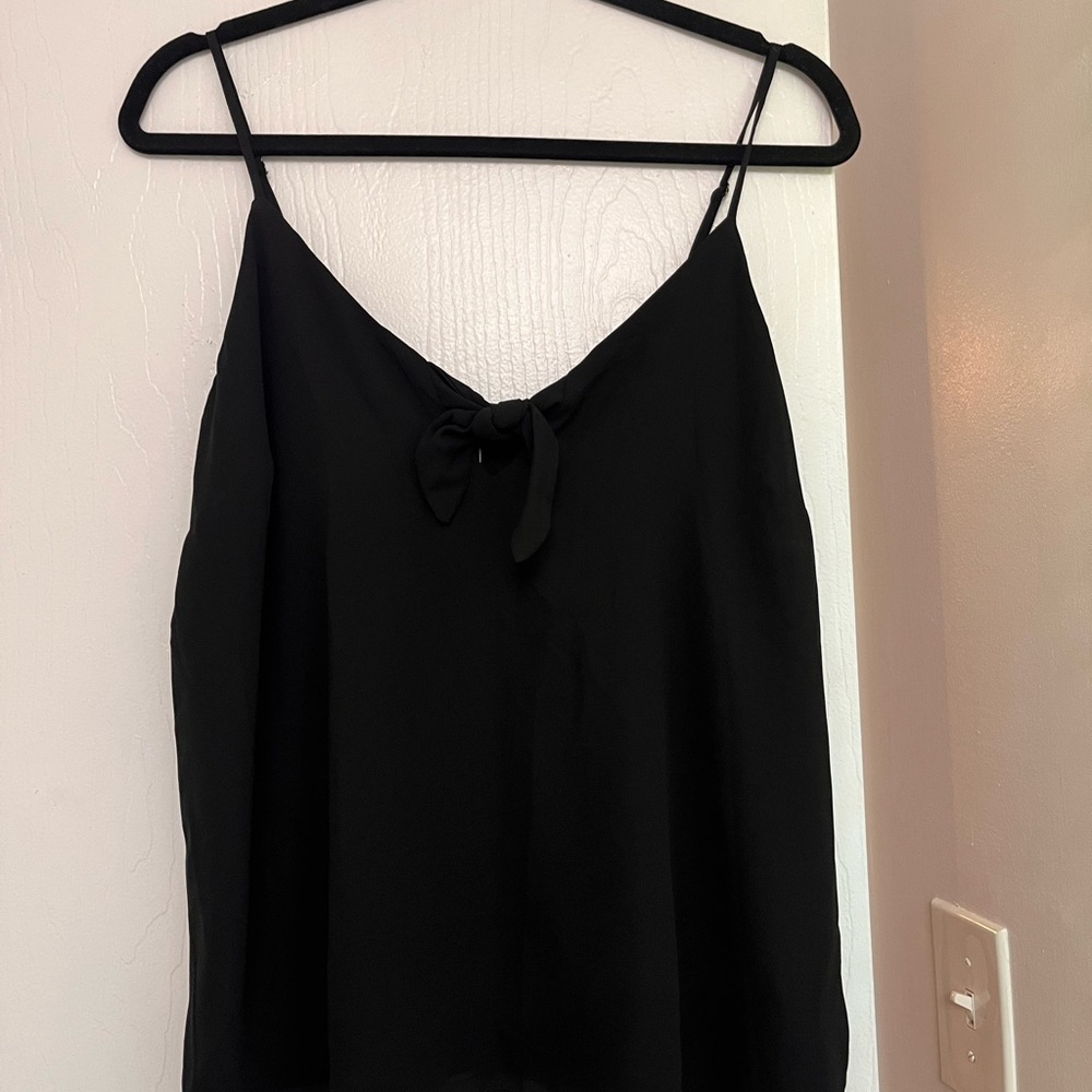Lush Black Tie Front Sleeveless Camisole NEW with tags, runs small